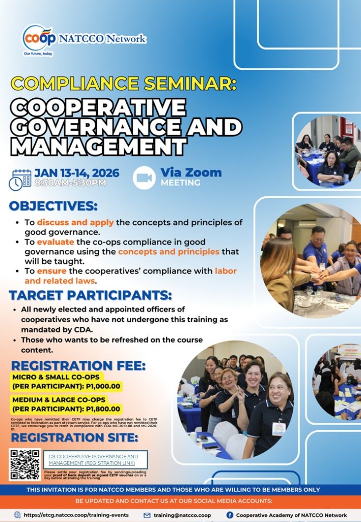 COMPLIANCE SEMINAR ON COOPERATIVE GOVERNANCE AND MANAGEMENT