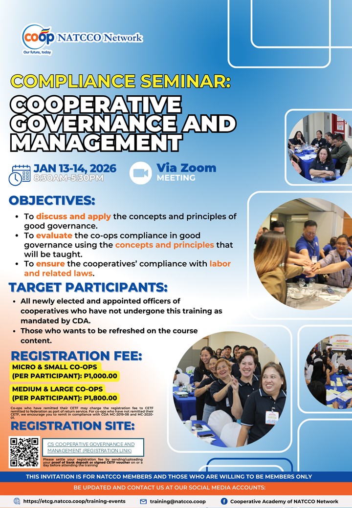 COMPLIANCE SEMINAR ON COOPERATIVE GOVERNANCE AND MANAGEMENT